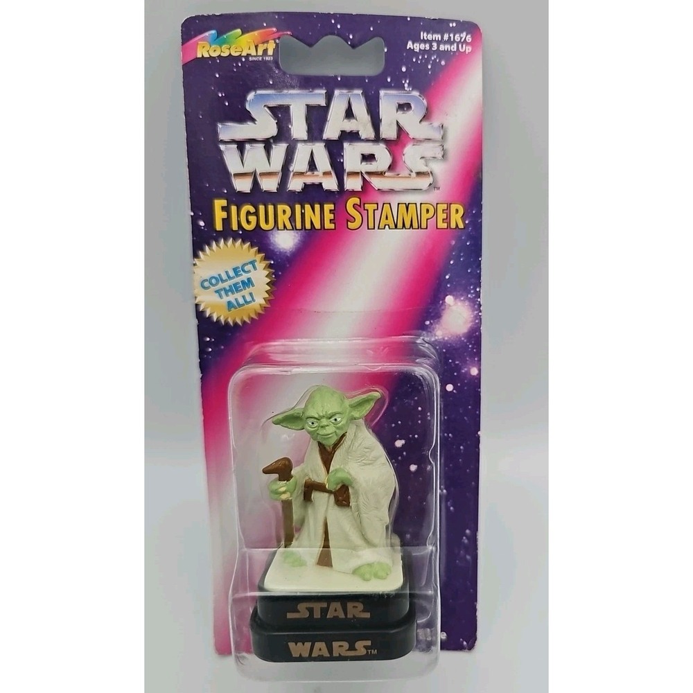 YODA RoseArt Star Wars Figurine Stamper 1997 Vintage New Sealed Item 1676